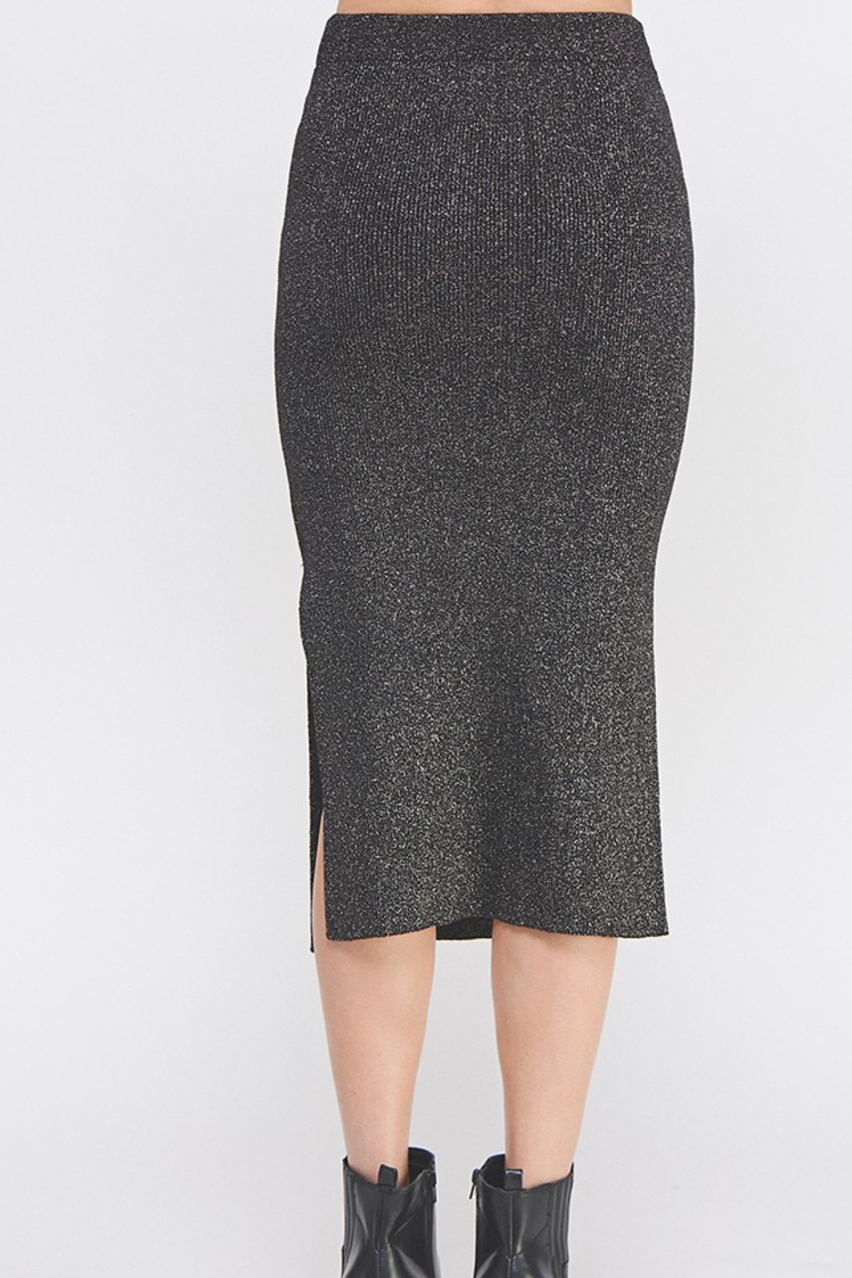 Allie Rose Metallic Pencil Skirt