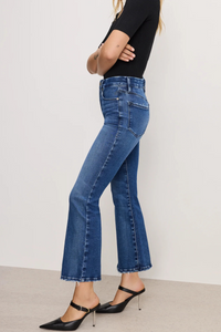 Good American Cropped Mini Boot Jeans