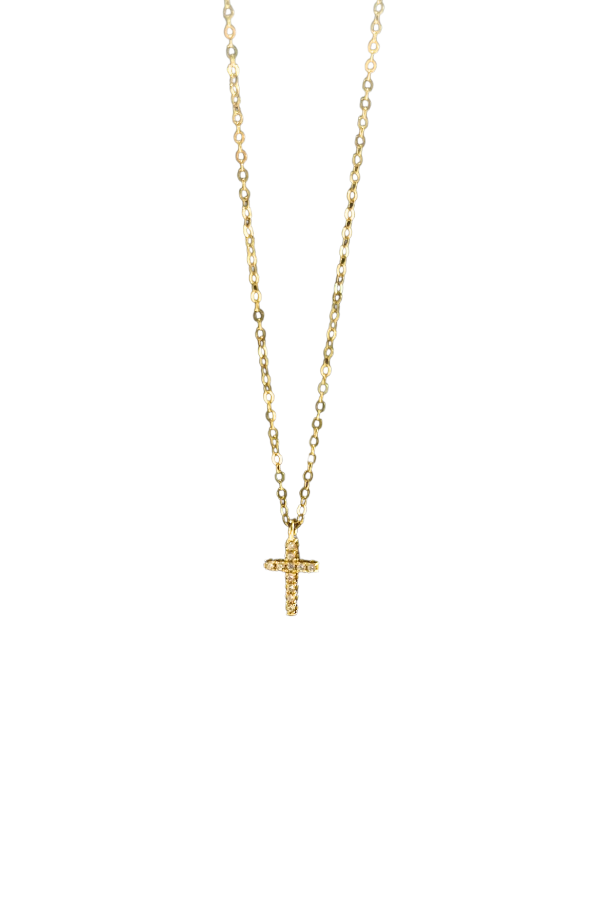 PG Designs Rhinestone Small Cross Necklace