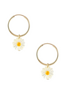 Mother of Pearl Daisy Hoops