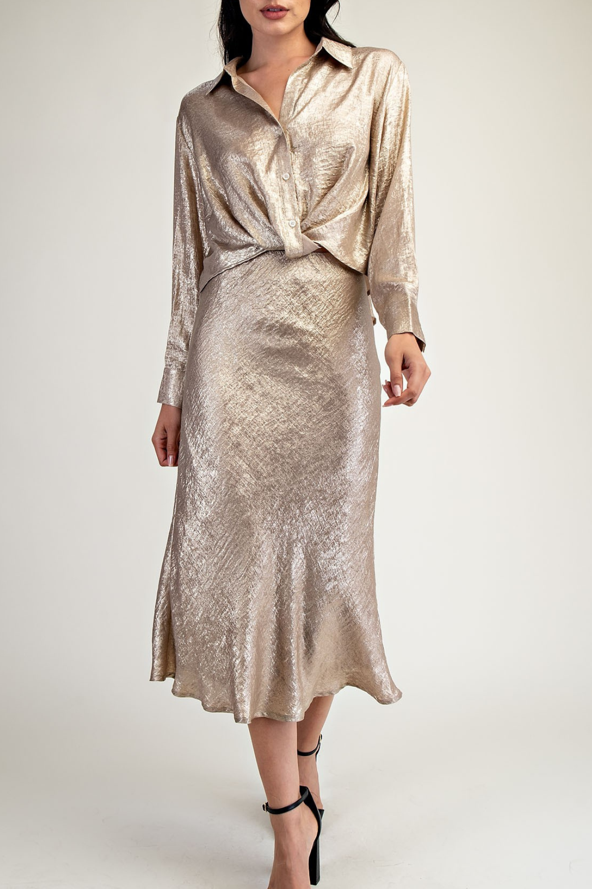 Shimmer Satin Skirt