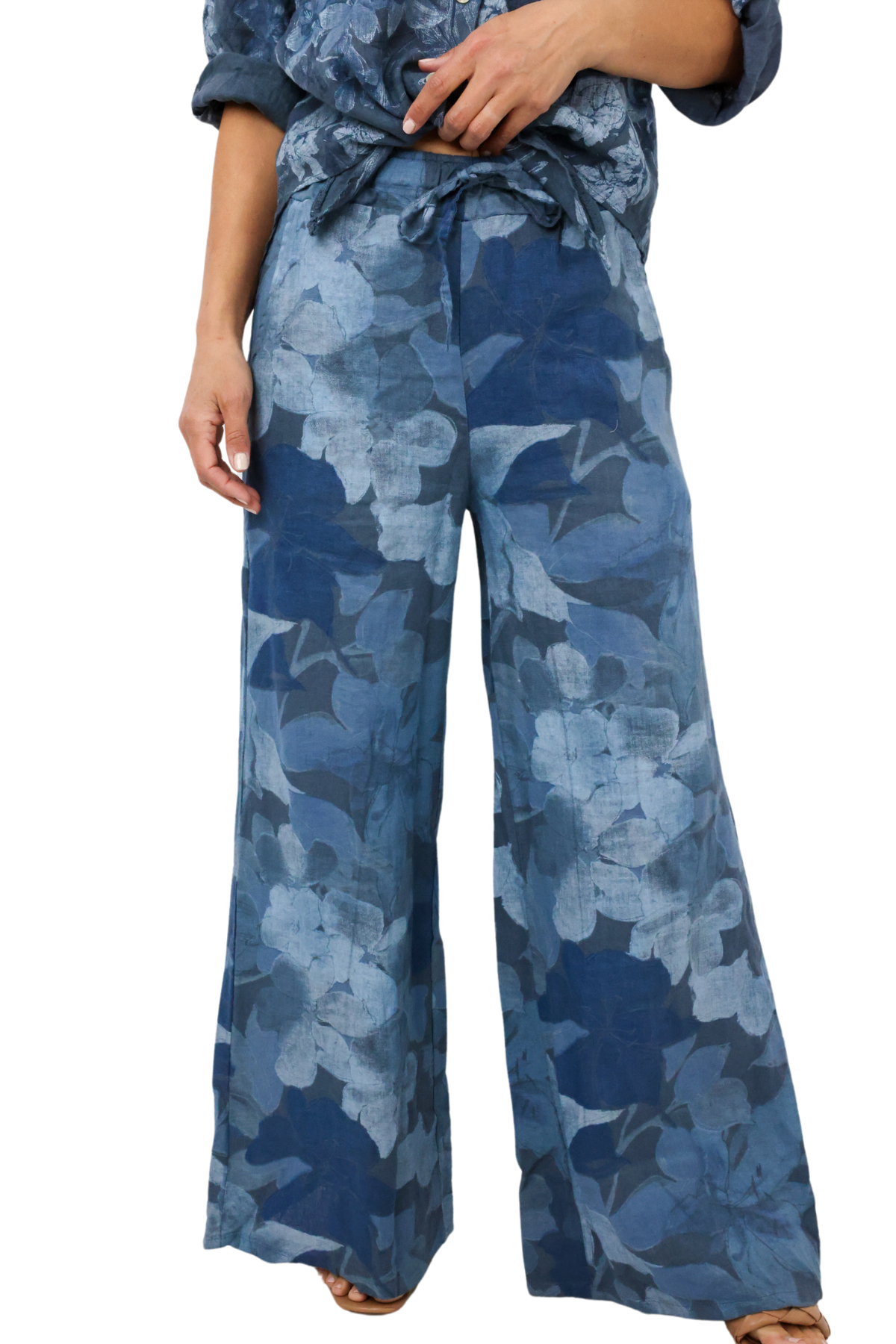 Venti6 Floral Wide Leg Pants