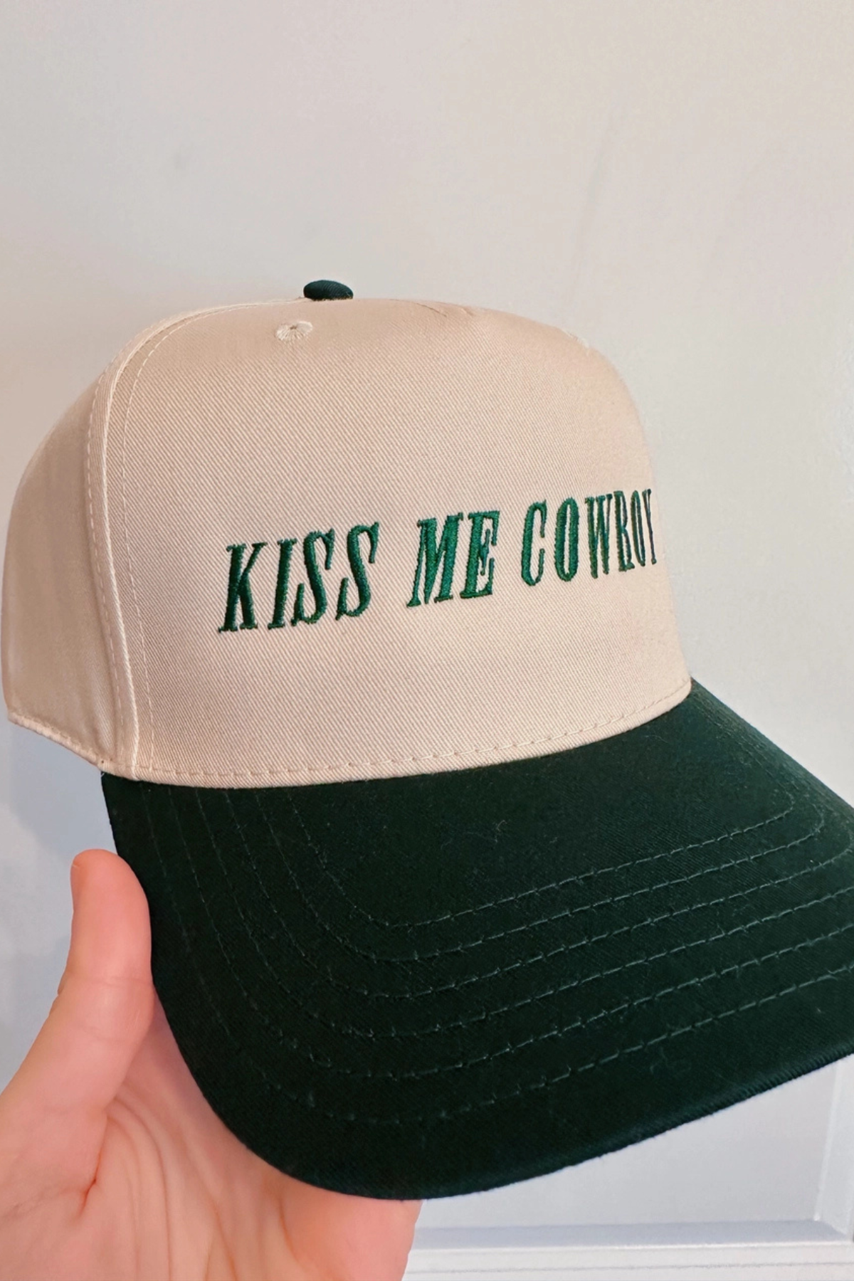 Kiss Me Cowboy Embroidered Hat