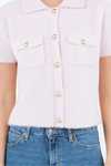 Fuzzy Button Up Top