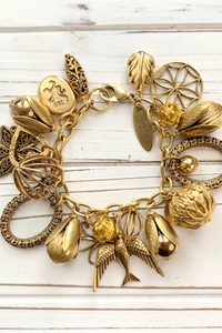 Gilded Charm Bracelet