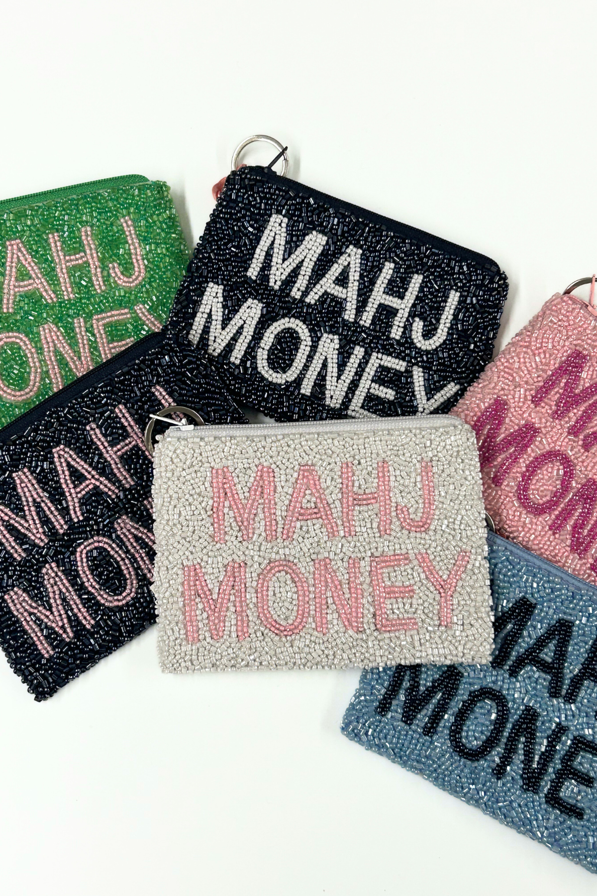 Mahj Money Beaded Coin Purse