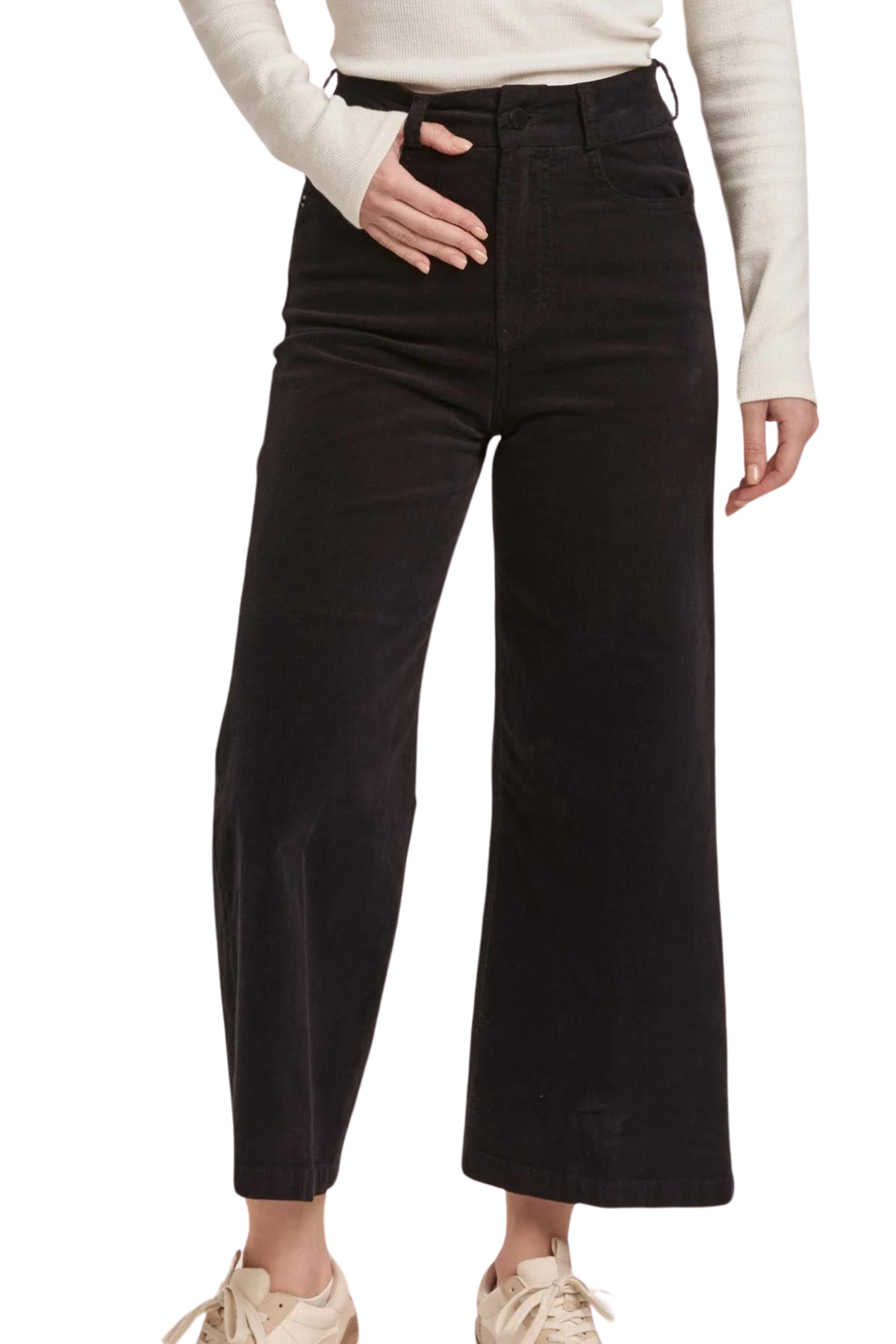 Dear John Audrey High Rise Cropped Wide Leg Corduroy Pant