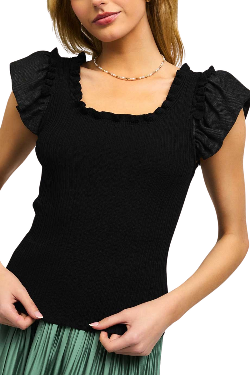 Current Air Ruffle Sleeve Top