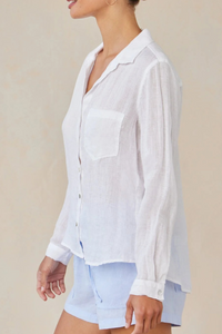 Bella Dahl Linen Pocket Button Down