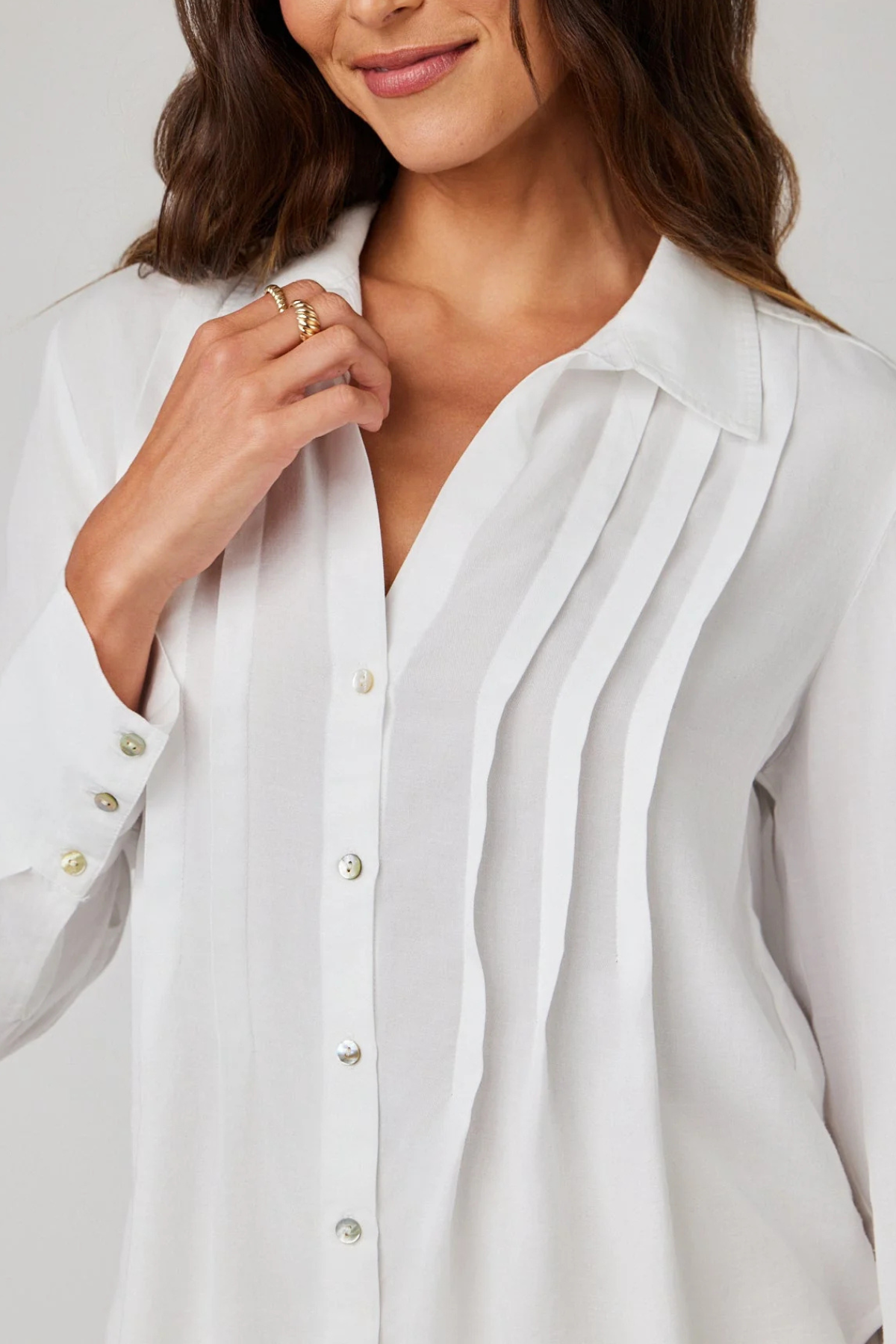 Bella Dahl Pintuck Button Down