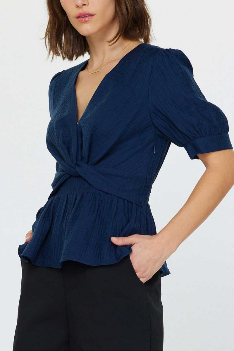 Current Air Twist Front Peplum Top