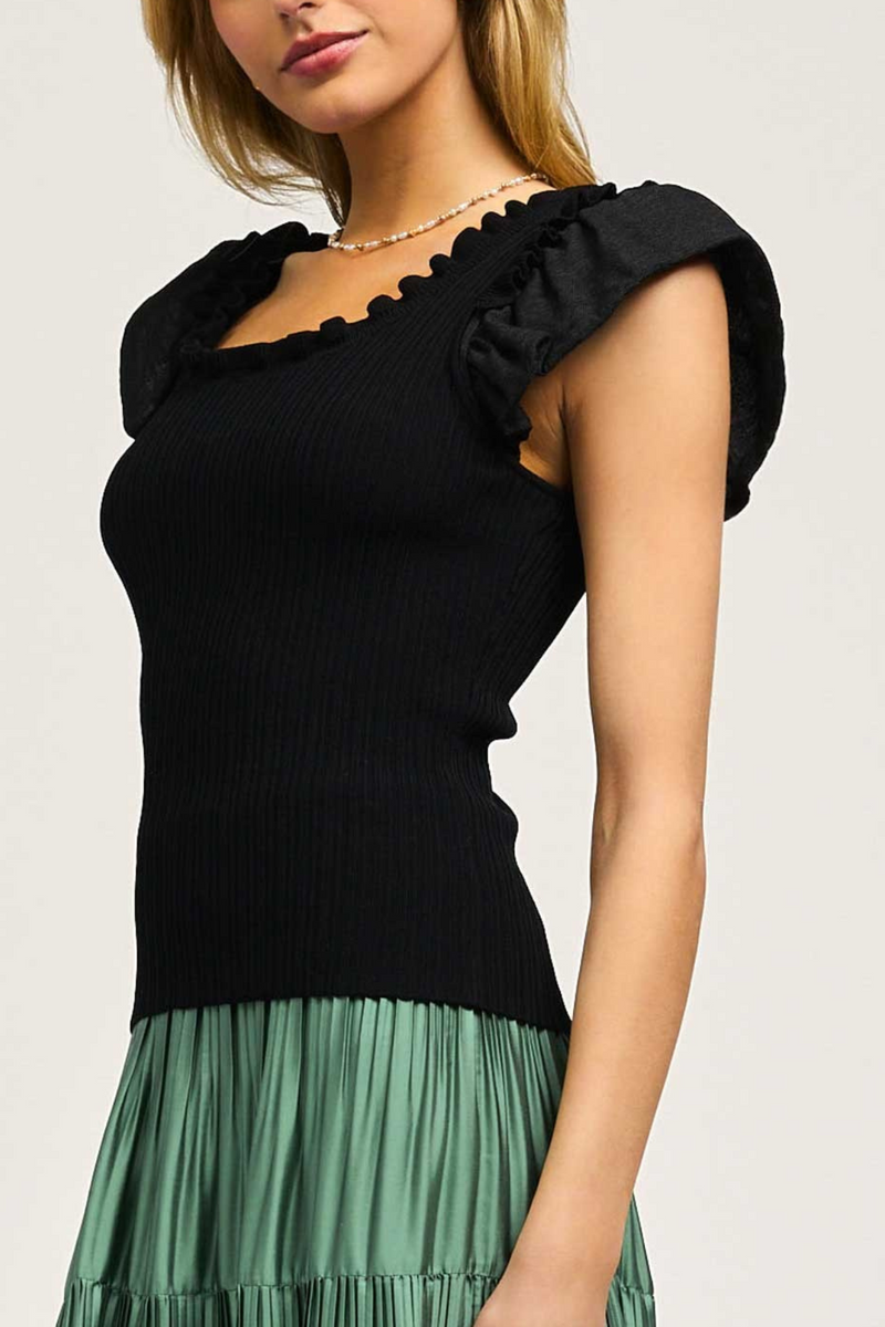 Current Air Ruffle Sleeve Top