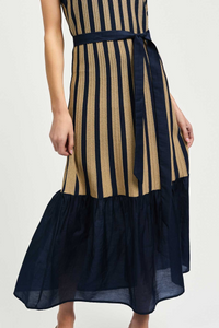 Current Air Striped Tiered Maxi Dress