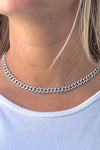 Jane 12mm Big Stone Miami Cuban Chain Necklace