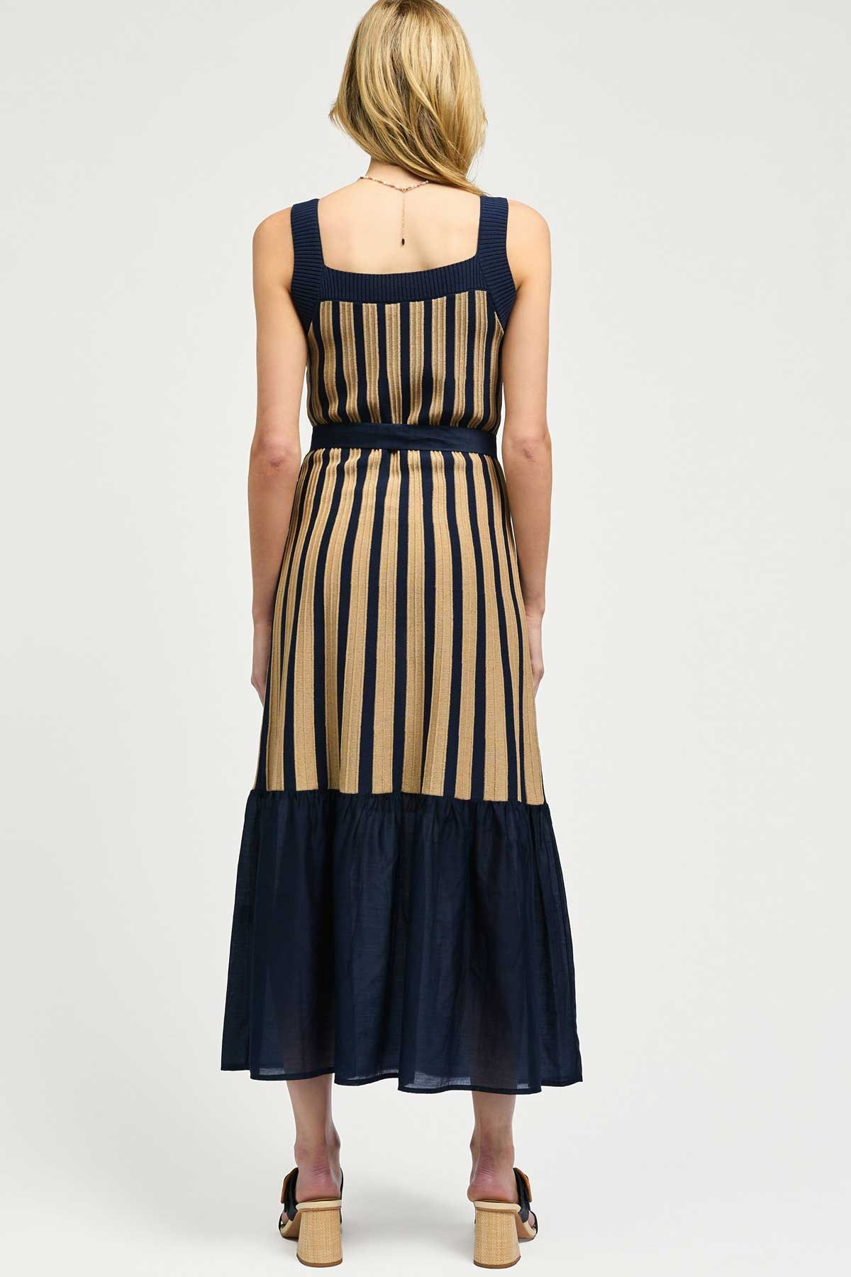 Current Air Striped Tiered Maxi Dress