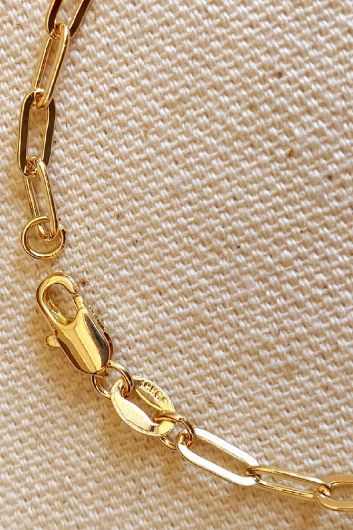 18k Gold Filled Short Link Paperclip Bracelet