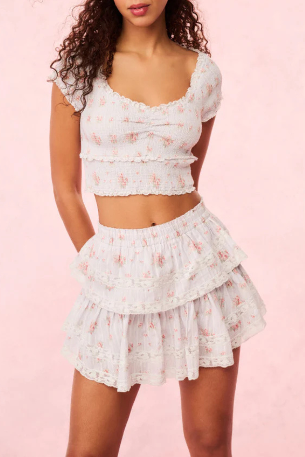 LoveShackFancy Ruffle Mini Skirt