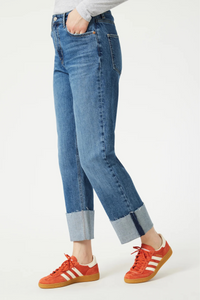 Mavi Savannah Cuffed Straight Leg Jeans