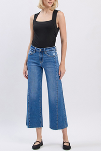 Vervet High Rise Twist Wide Leg Jeans