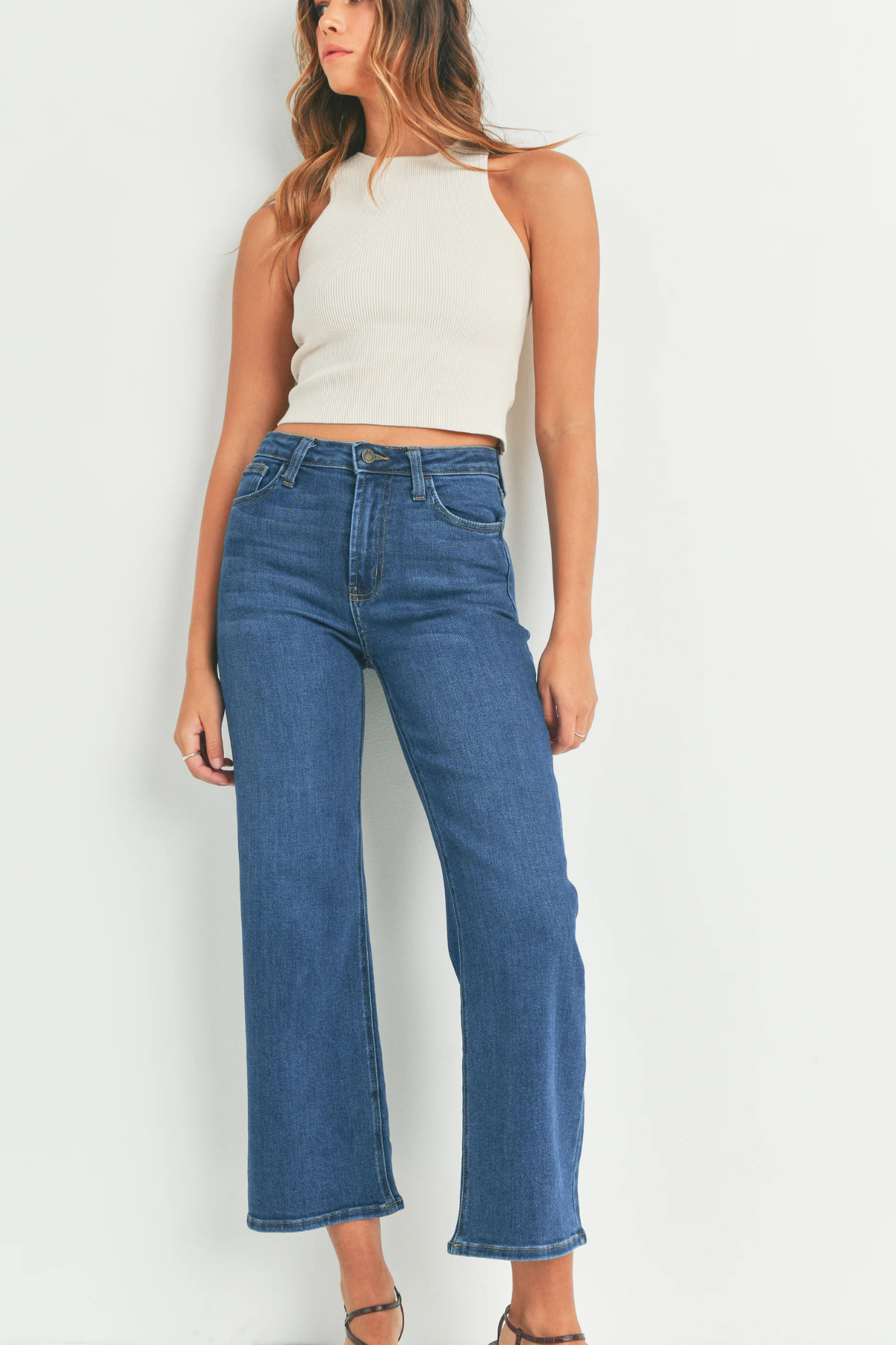 Just Black High Rise Wide Leg Jean