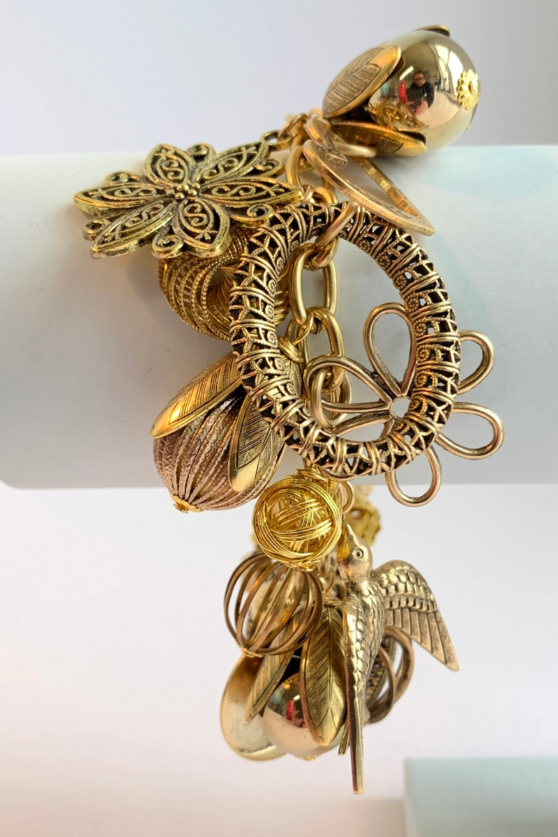 Gilded Charm Bracelet