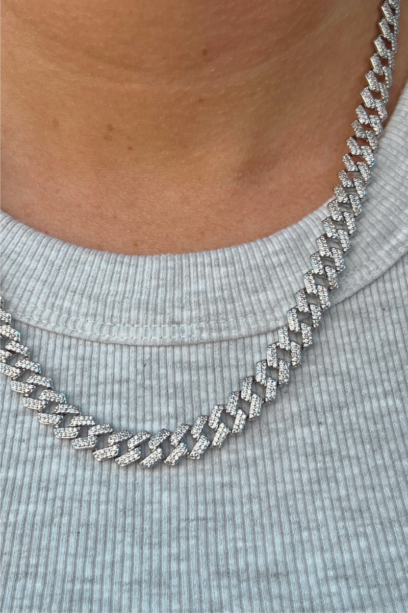 CZ Medium Cuban Link Necklace