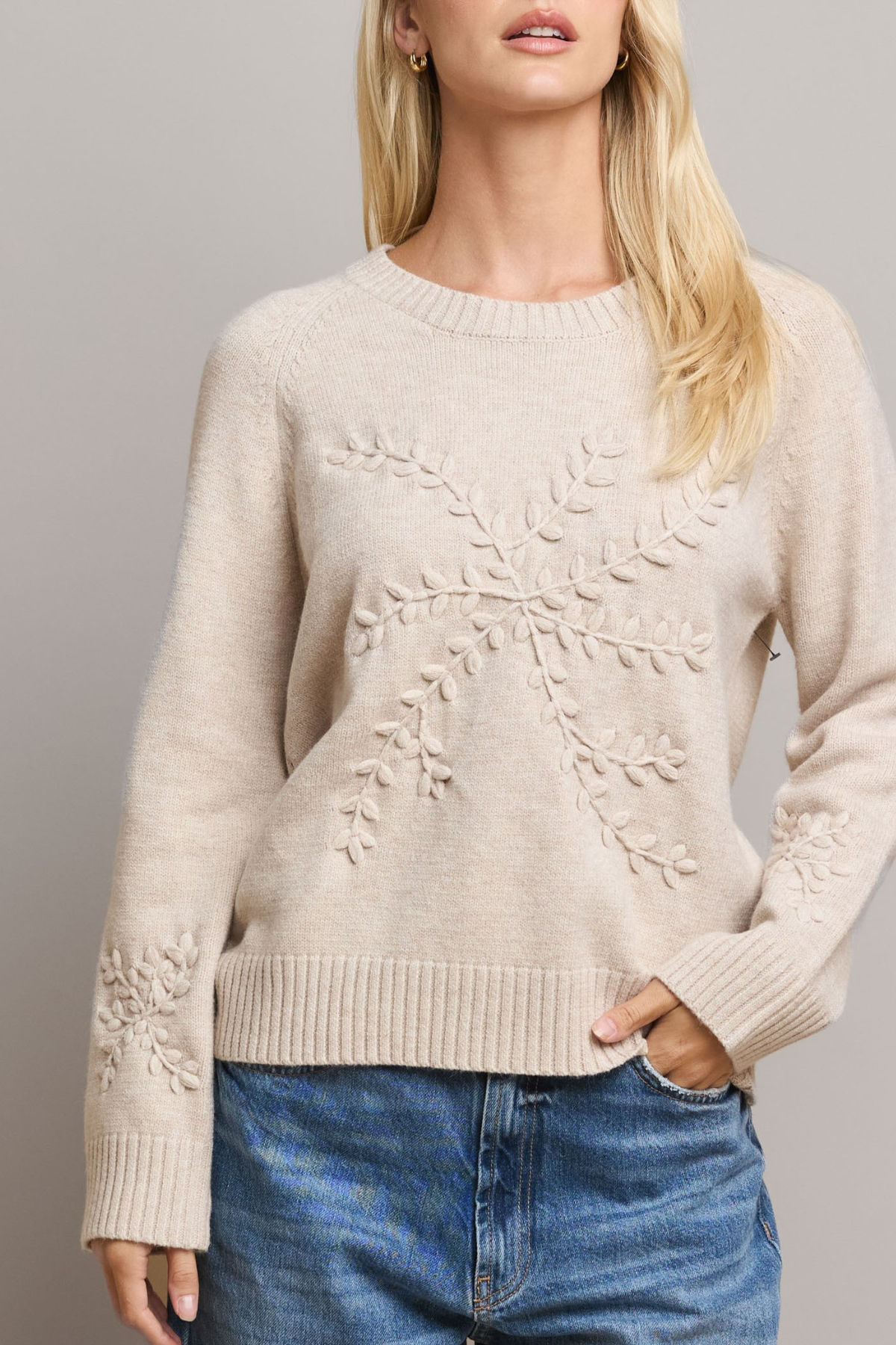 Able Embroidered Snowflake Sweater