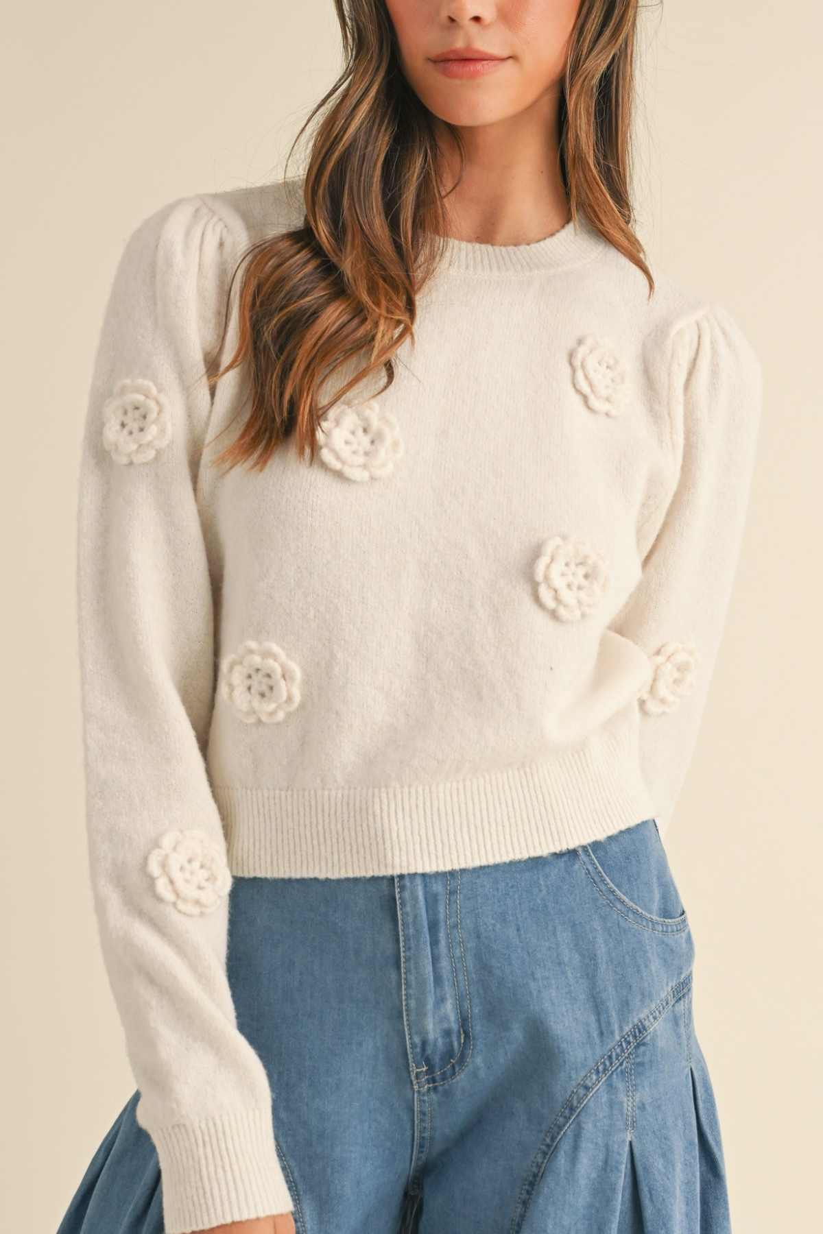 Floral Knit Sweater