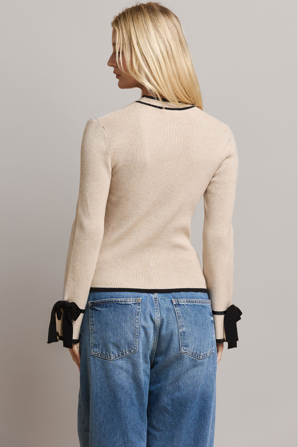 Able Bow Sleeve Sweater Top