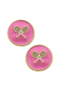 Tennis Racket Stud Earrings