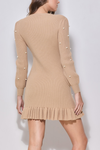 Able Pearl Embellished Knit Dress