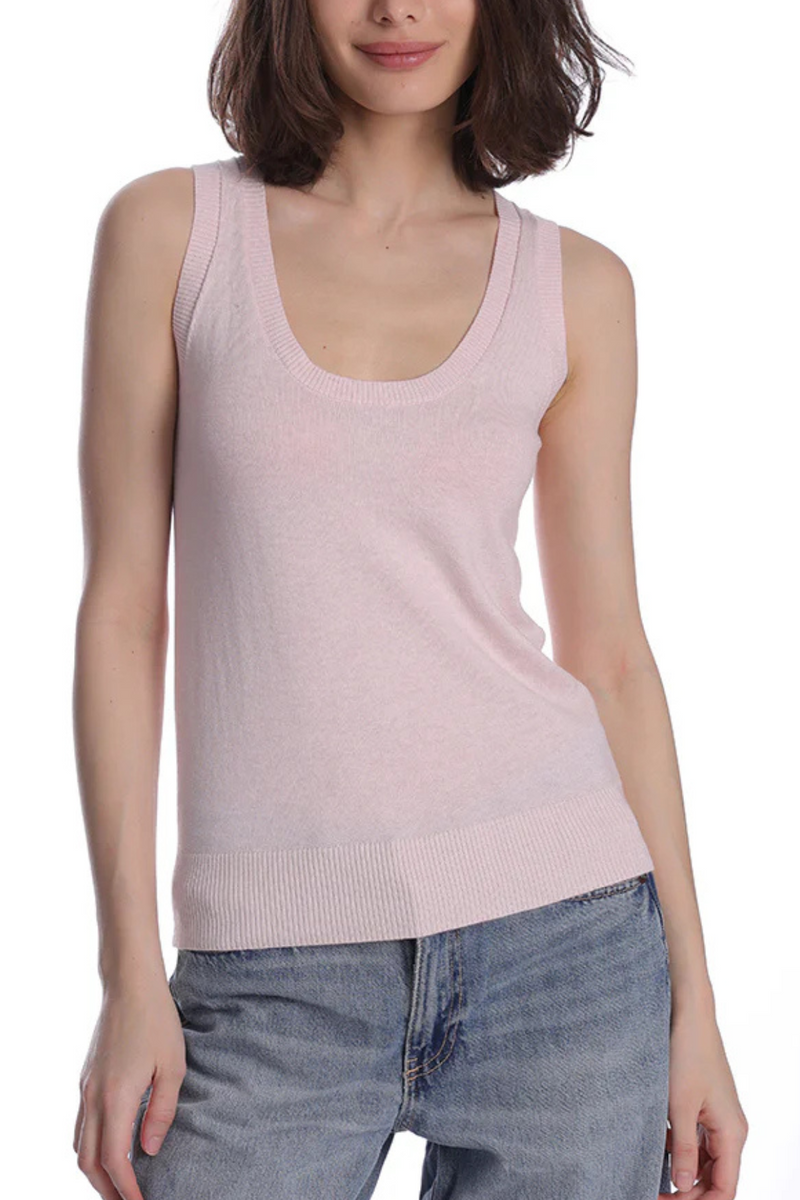 Minnie Rose Supima Neck Tank