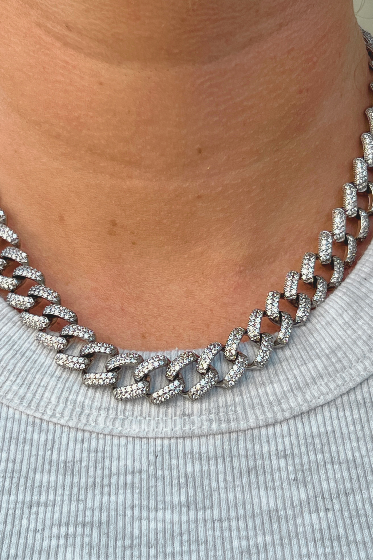 CZ Large Cuban Link Necklace