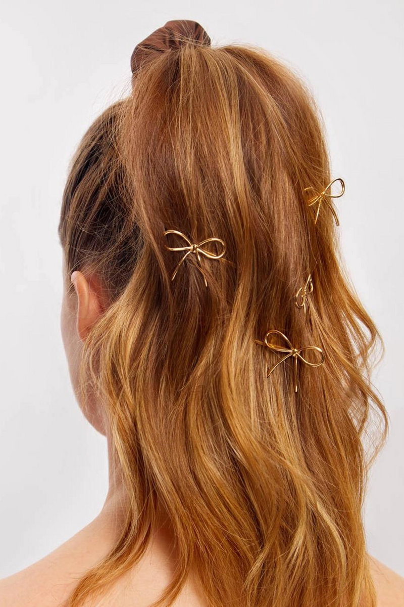 Cloud and Bow Bobby Pins