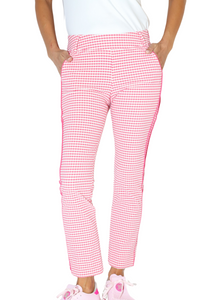 Golftini Checkered Stretch Ankle Pant