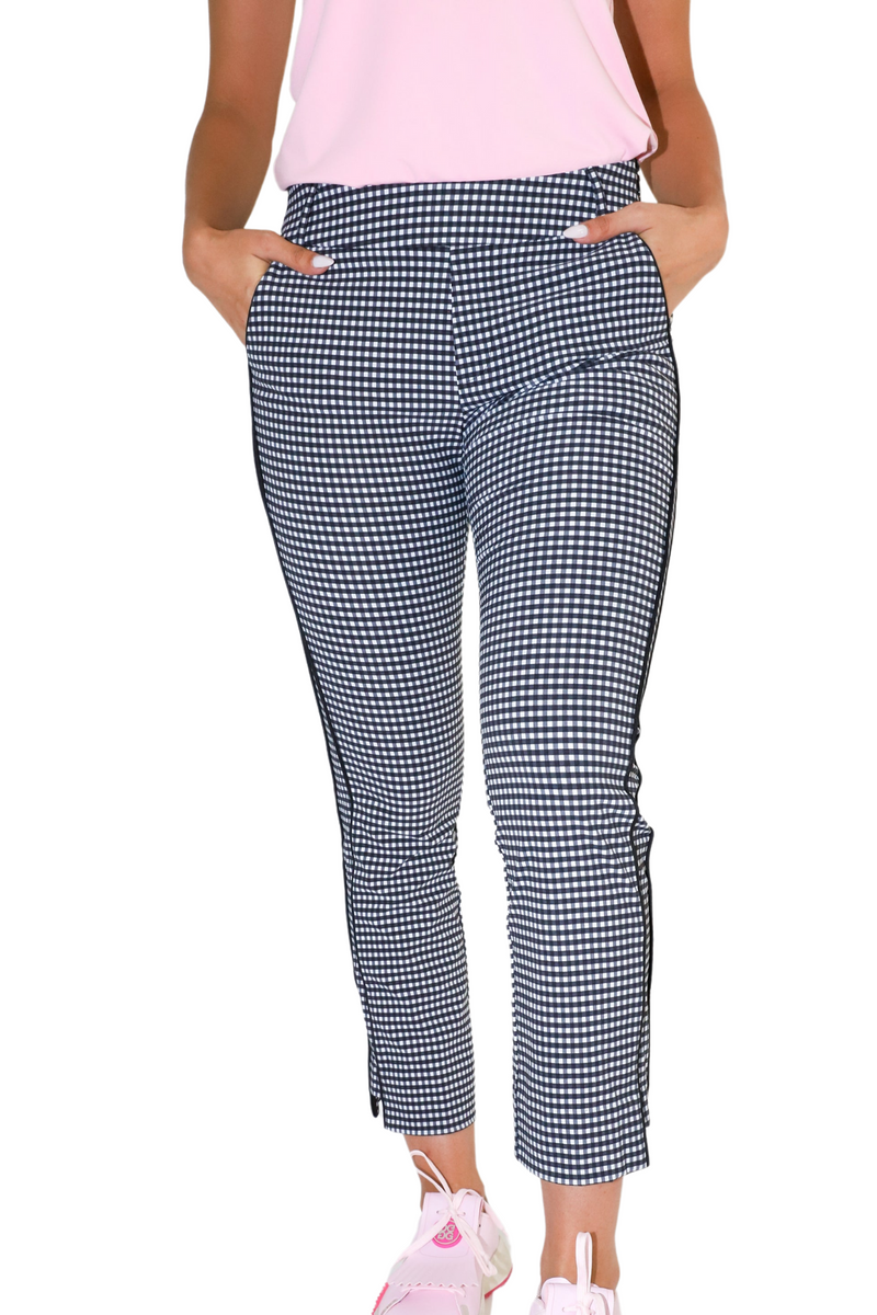 Golftini Checkered Stretch Ankle Pant