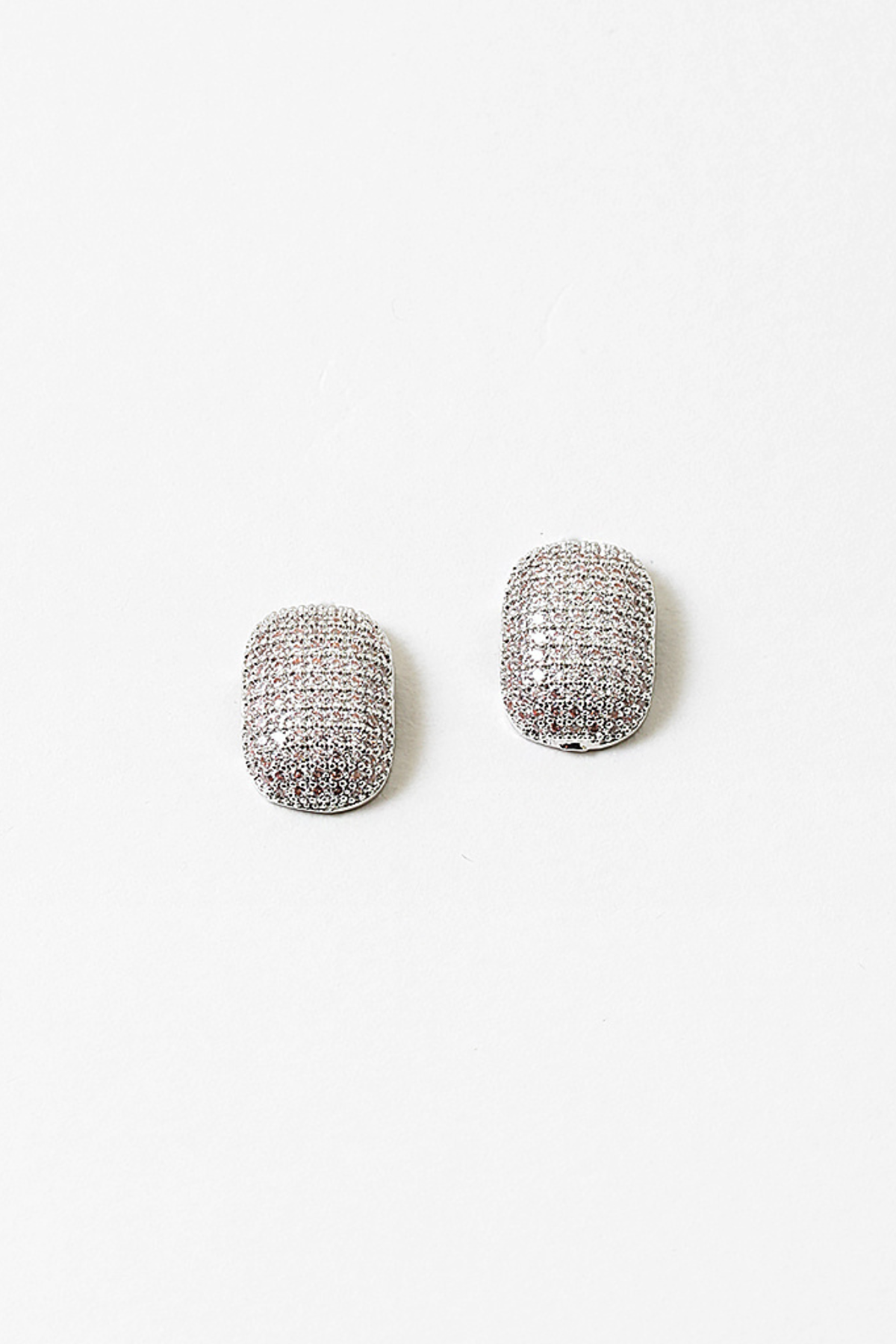 CZ Curved Stud Earrings