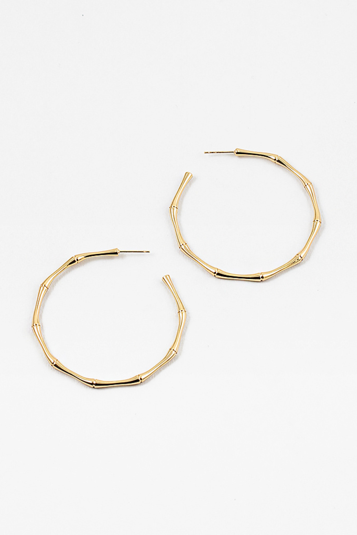 Bamboo Style Large Hoops