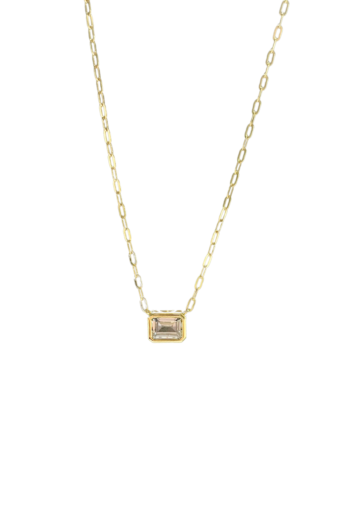 PG Designs Soft Rectangle CZ Necklace