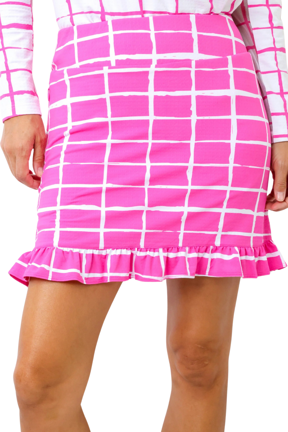 IBKUL Ruffle Trim Skirt