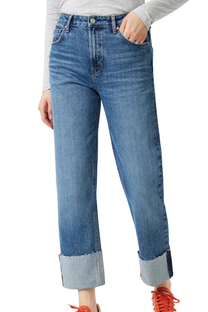 Mavi Savannah Cuffed Straight Leg Jeans