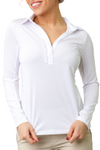 Golftini Long Sleeve Ruffle Polo