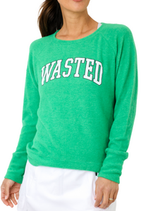 Wasted Lightweight Brushed Fleece Pullover Top