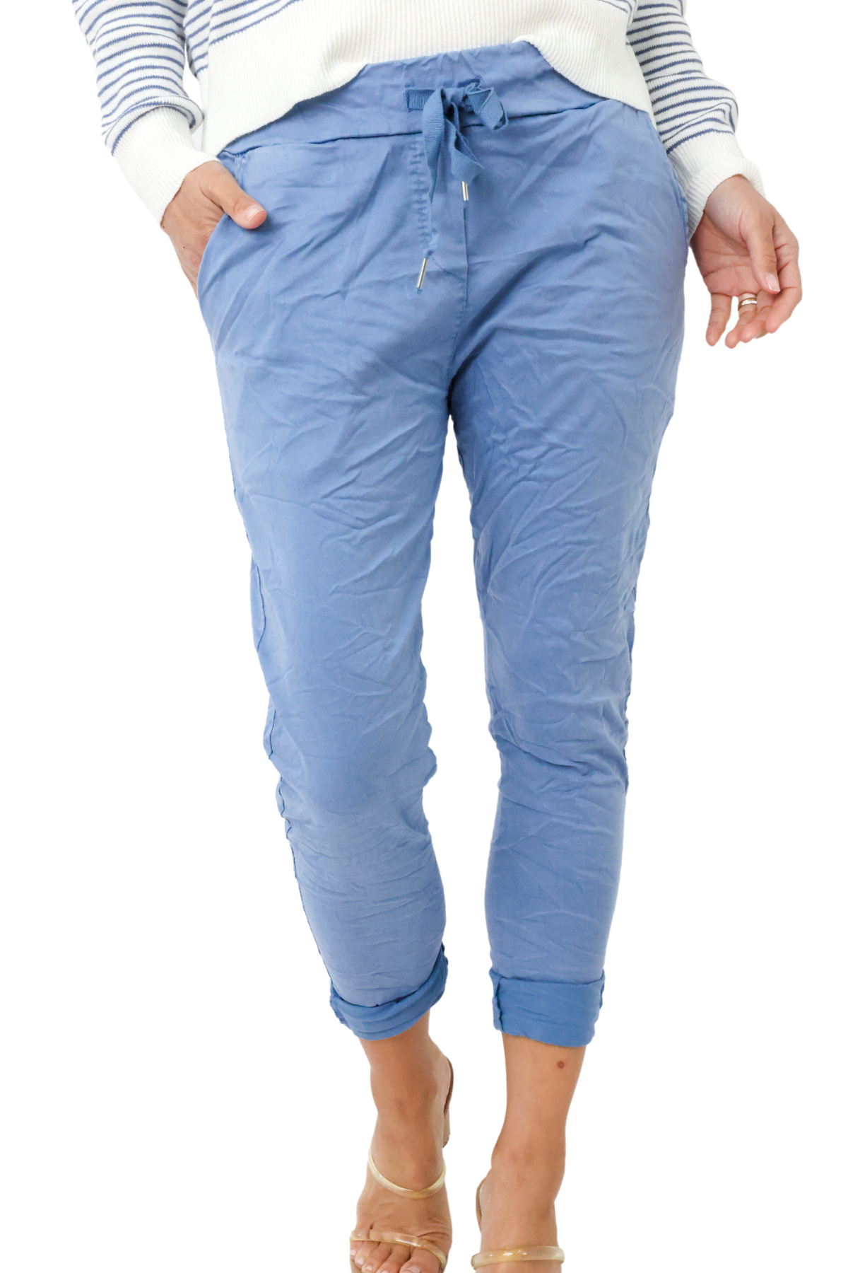 Venti6 Solid Crinkle Jogger