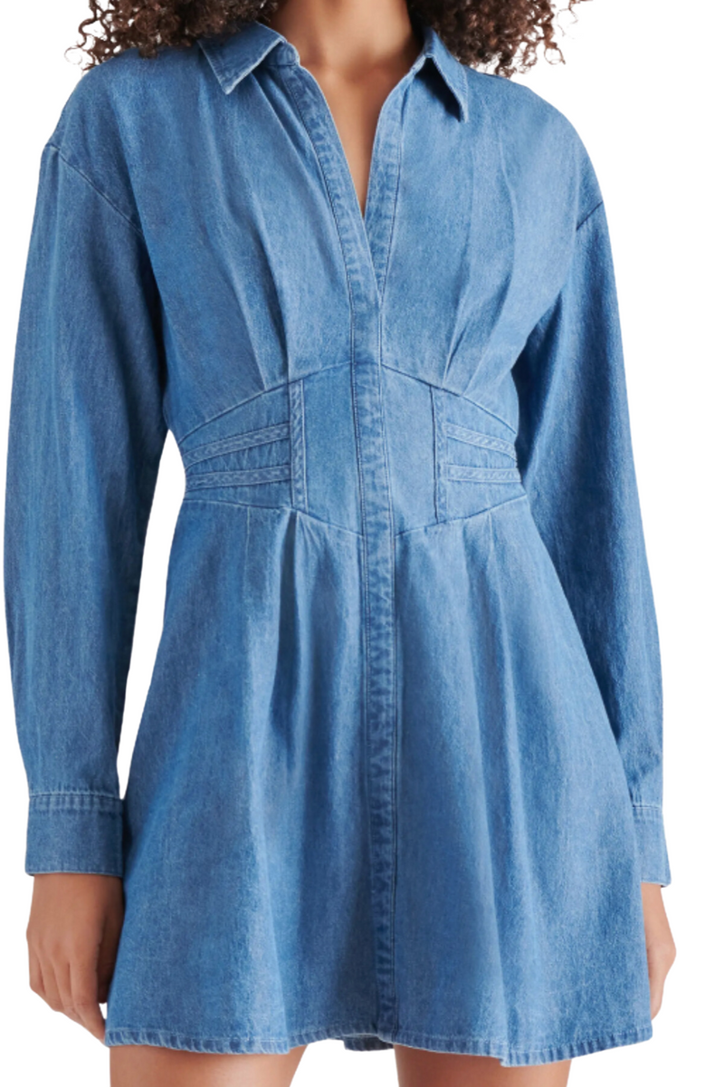 Steve Madden Aria Long Sleeve Mini Shirtdress