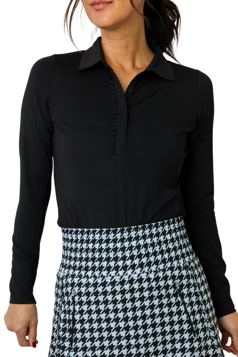 Golftini Long Sleeve Ruffle Polo