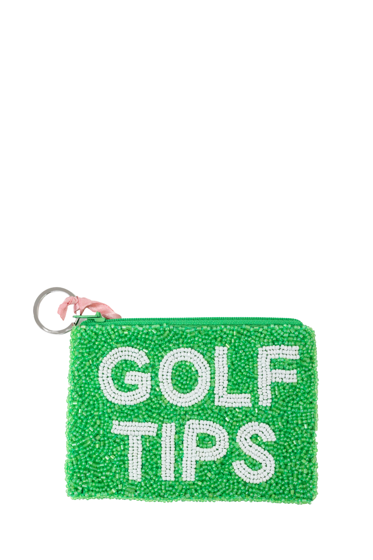 Golf Tips Beaded Coin Purse