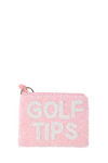 Golf Tips Beaded Coin Purse