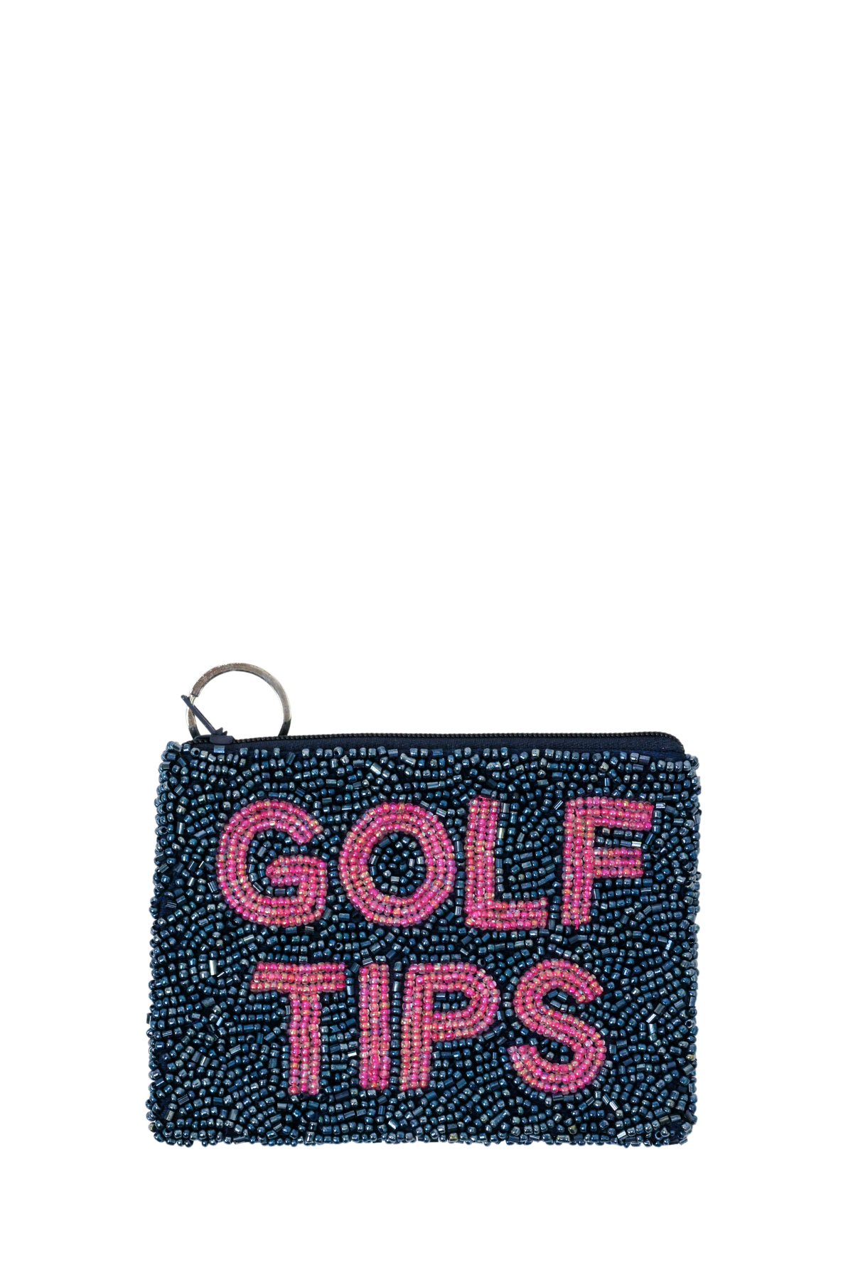 Golf Tips Beaded Coin Purse