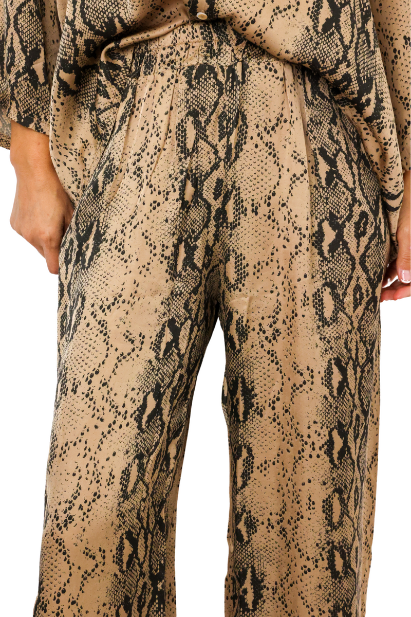 Milio Milano Snake Silky Plazzo Pants